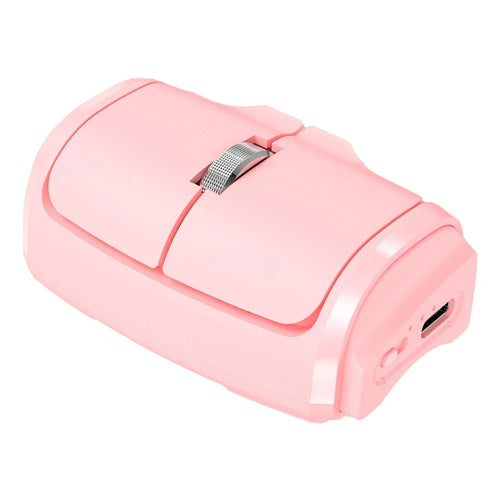 Dual Mode Bluetooth+2.4G Finger Mouse 1000DPI Wireless Mini Mouse with Finger Ring - Pink - 1