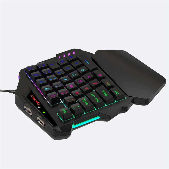 HXSJ V500 35 Keys One Handed Gaming Keyboard RGB Backlit Keyboard - 4