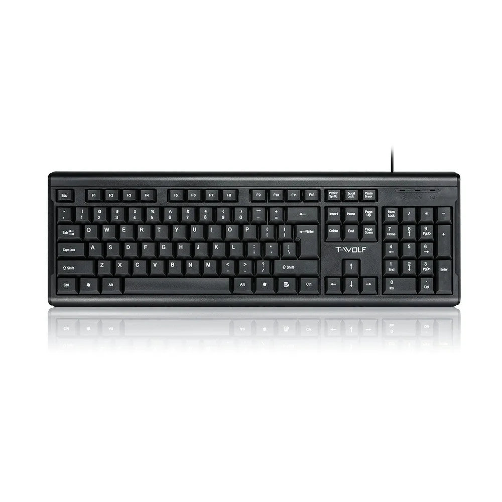 T-WOLF T15 104 Keys USB Wired Keyboard - 1