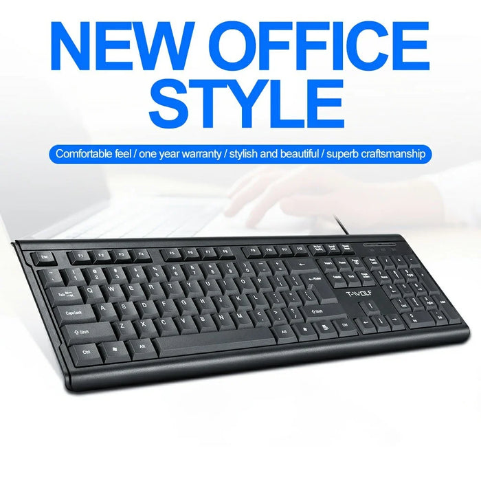 T-WOLF T15 104 Keys USB Wired Keyboard - 3