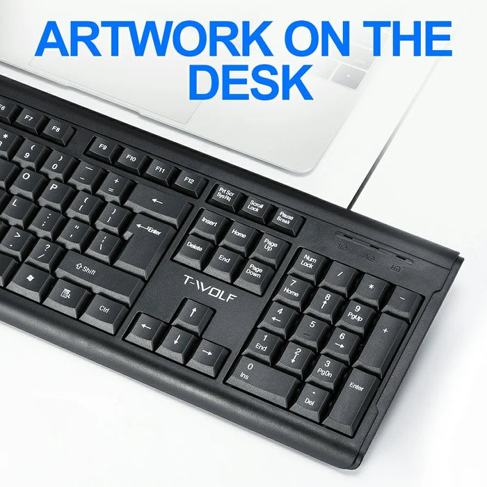 T-WOLF T15 104 Keys USB Wired Keyboard - 4