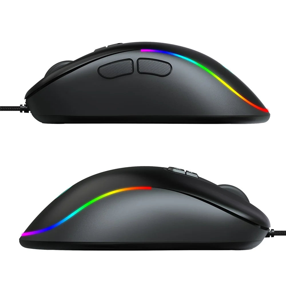HXSJ J300 RGB Lighting Programmable Gaming Mouse[7 Buttons] - 7