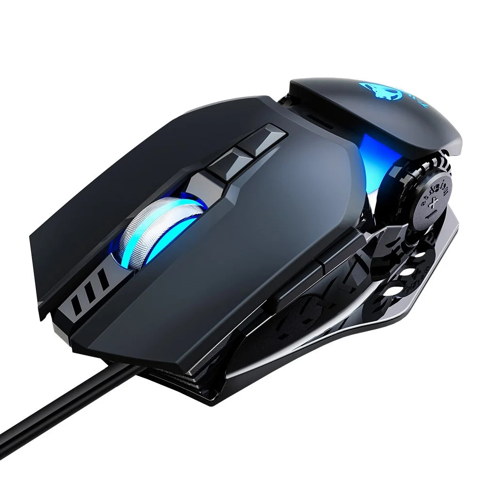 T-WOLF G530 Wired Mouse Colorful Luminous Gaming Mouse USB Port - Black - 5