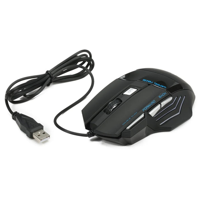 HXSJ A868 Adjustable DPI Colorful Light USB Wired Laptop Computer Ergonomic Gaming Mouse - 3