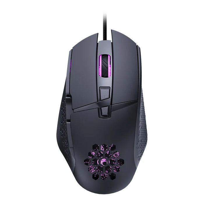 IMICE T90 7200DPI Wired Mechanical Mouse Hollowed Game Mouse with Fire Key RGB Optical Mice - 1