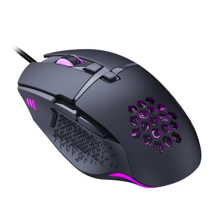 IMICE T90 7200DPI Wired Mechanical Mouse Hollowed Game Mouse with Fire Key RGB Optical Mice - 2