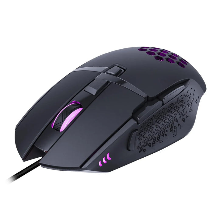 IMICE T90 7200DPI Wired Mechanical Mouse Hollowed Game Mouse with Fire Key RGB Optical Mice - 4