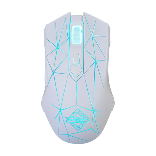 AJAZZ AJ52 Star Version USB Wired Gaming Mouse 2500DPl Optical Mice with RGB Breathing Lights for Gamer Computer - White - 1