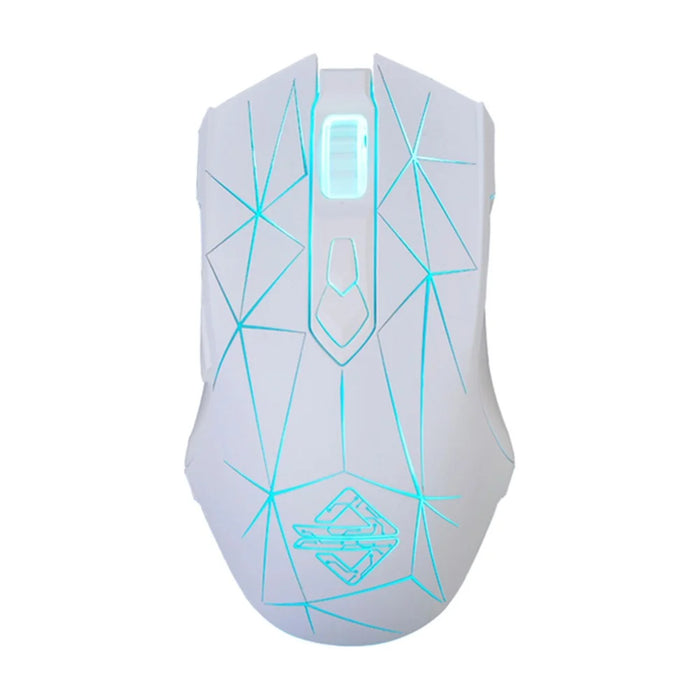 AJAZZ AJ52 Star Version USB Wired Gaming Mouse 2500DPl Optical Mice with RGB Breathing Lights for Gamer Computer - White - 1