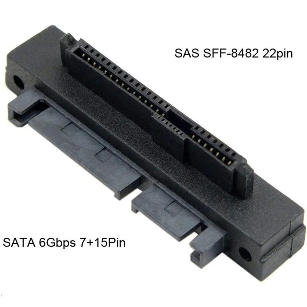 JUNSUNMAY SAS 22 Pin to 7 Pin + 15 Pin SATA Hard Disk Drive Raid Adapter - 5
