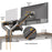 NORTH BAYOU F160-FP 17-30 Inch Monitor Desk Mount Adjustable Laptop Holder Tray Dual Arm Bracket - Black - 2