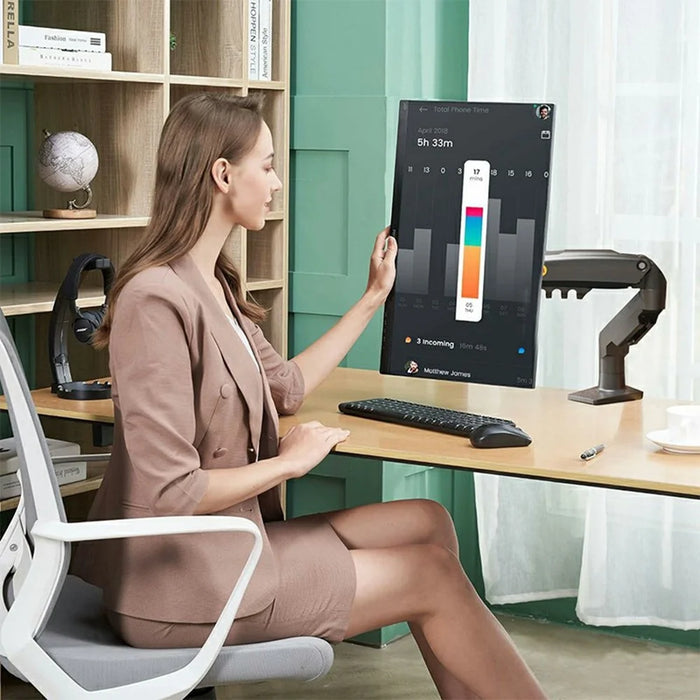 NORTH BAYOU F80 Monitor Arm 17-30 Inch Displays Adjustable Height Mechanical Desk Mount Stand - White - 2