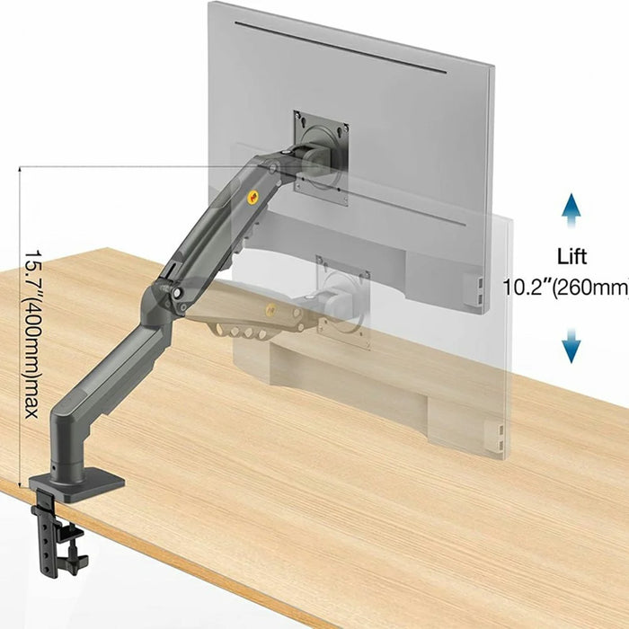 NORTH BAYOU F80 Monitor Arm 17-30 Inch Displays Adjustable Height Mechanical Desk Mount Stand - White - 5