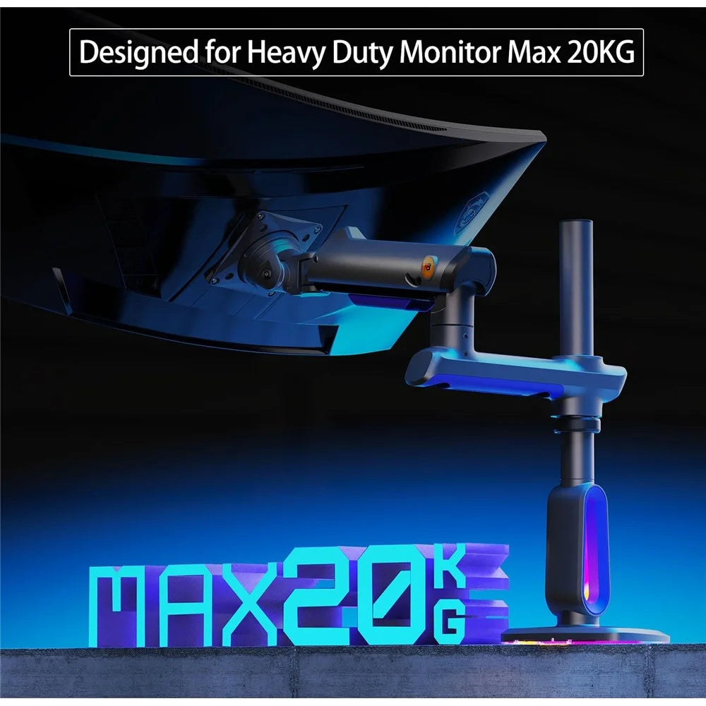 NORTH BAYOU G80 Monitor Support Arm 32-60 Inch Flat / Ultrawide / Curved Display Gaming Monitor Desk Stand - 7