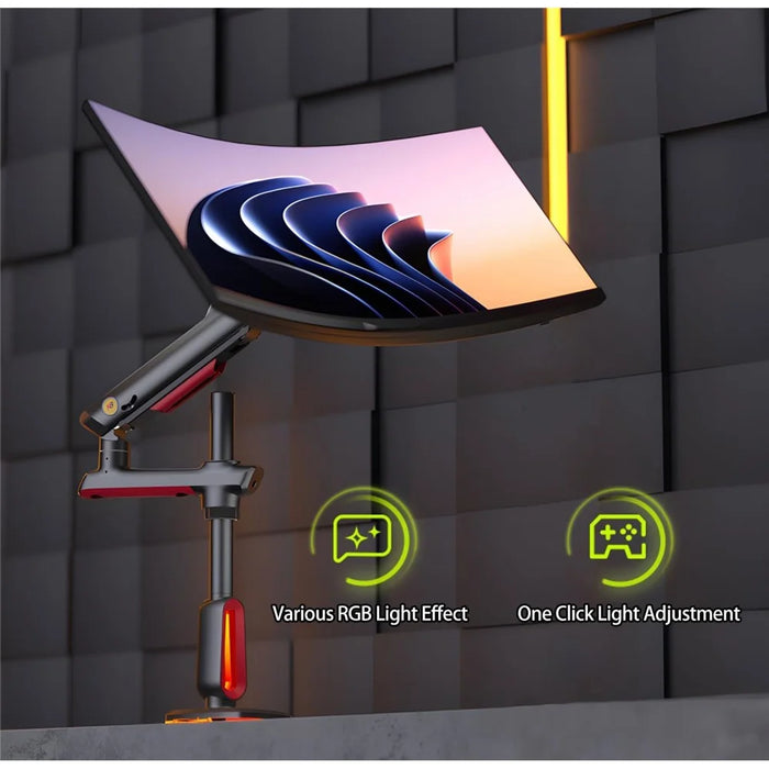 NORTH BAYOU L70 Flat / Ultrawide / Curved Monitors Desk Bracket 32 to 60 Inch Gaming Monitor Adjustable Arm Stand - 3