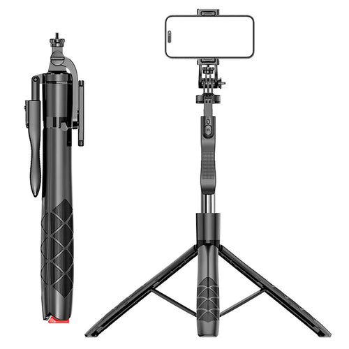 CYKE L16 1.8m Extendable Selfie Stick Pop-Up Tripod Stand with Wireless Remote for Live Streaming Photography - 1