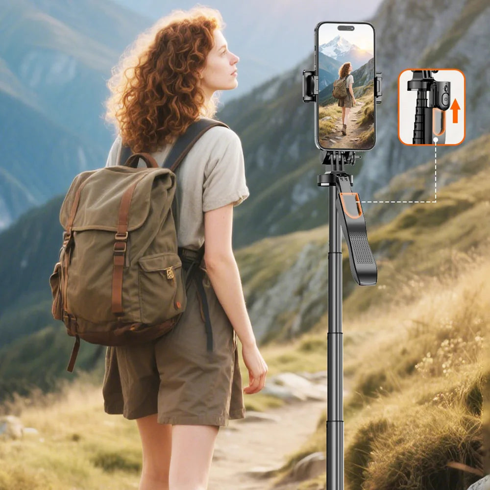 CYKE L16 1.8m Extendable Selfie Stick Pop-Up Tripod Stand with Wireless Remote for Live Streaming Photography - 6