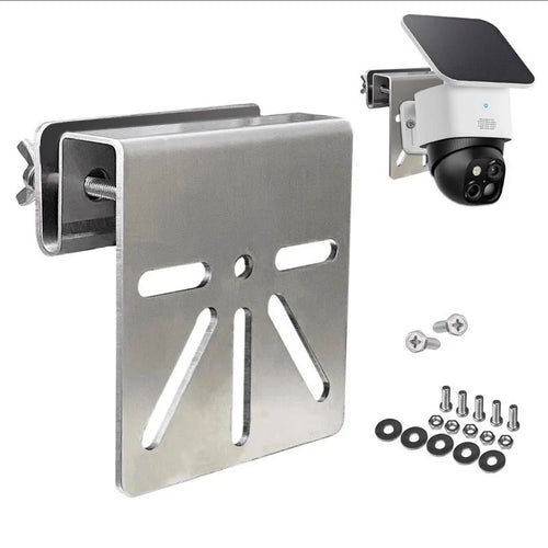 180 Degree Rotation CCTV Camera Holder Bracket Stainless Steel Gutter Mount Stand - 1