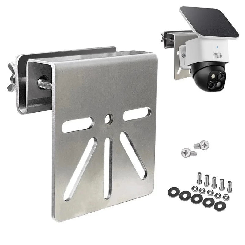 180 Degree Rotation CCTV Camera Holder Bracket Stainless Steel Gutter Mount Stand - 1