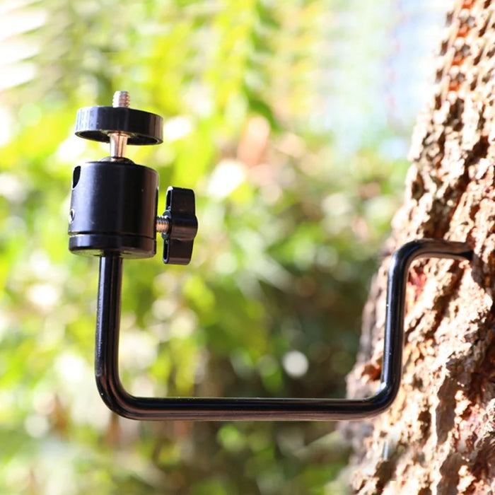 360 Degree Adjustable Ball Head Tree Mount Camera Bracket for Outdoor Hunting Trail Camera - Black - 2