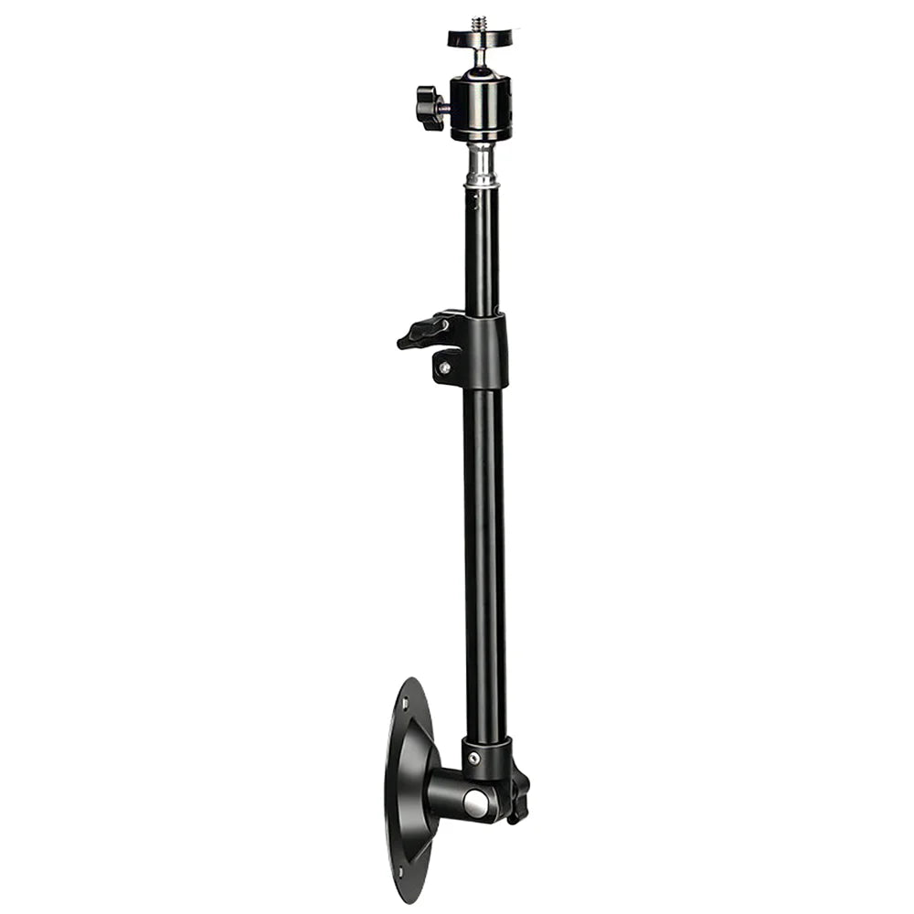 360 Degree Rotation Security Camera Holder Mount 35-50cm Carbon Steel Telescopic Arm Bracket - 1
