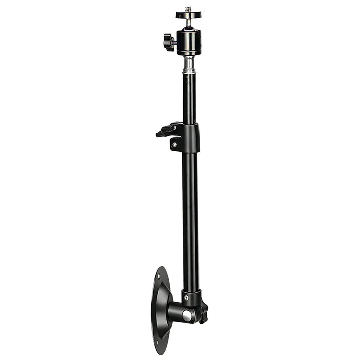 360 Degree Rotation Security Camera Holder Mount 35-50cm Carbon Steel Telescopic Arm Bracket - 1