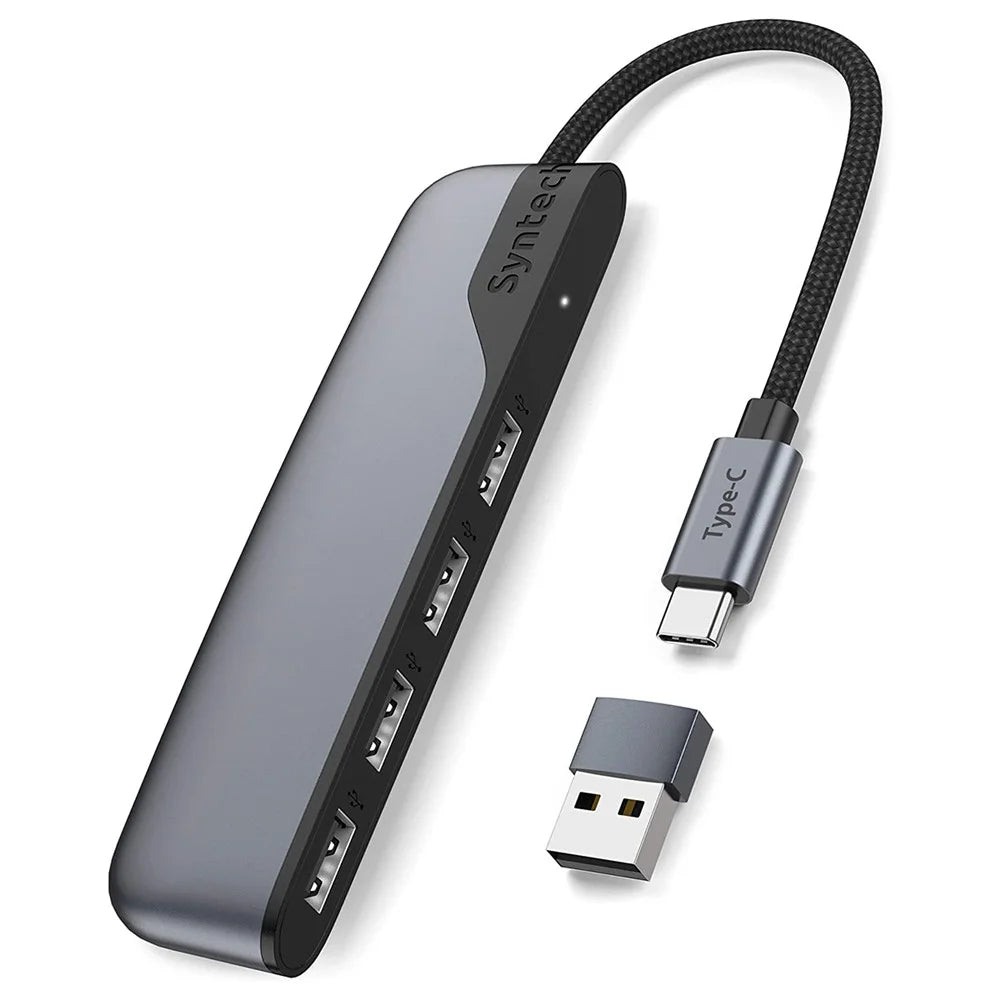 SYNTECH M20C 4 in 1 USB Hub Multiport Adapter with USB 3.0 High-Speed Data Transfer USB-C Converter with USB-A Adapter - 1
