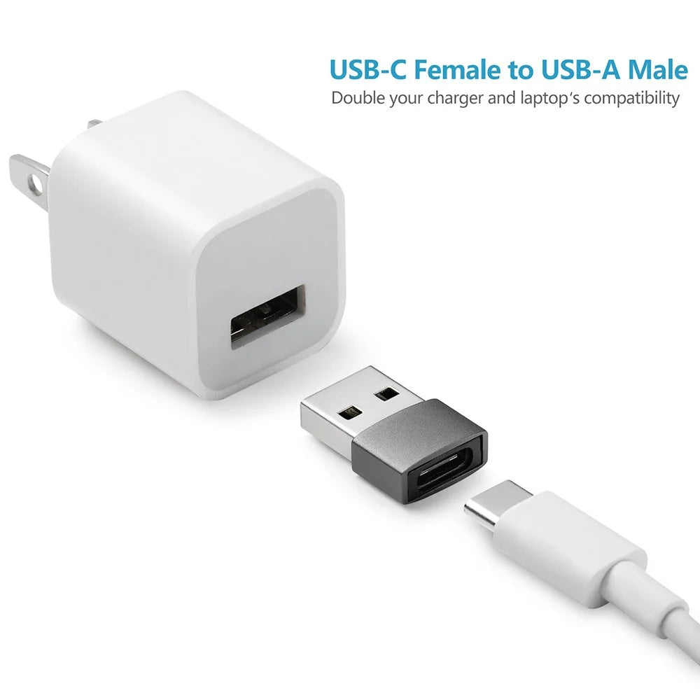 SYNTECH Mark1 3Pcs USB A to USB C Converter Fast Data Transfer Aluminum Adapter for iPhone / iPad / Samsung / Google - 6
