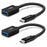 SYNTECH CA2Black 2Pcs USB-C Male to USB-A Female Converter Heat Dissipating Aluminum Alloy Adapter - 1