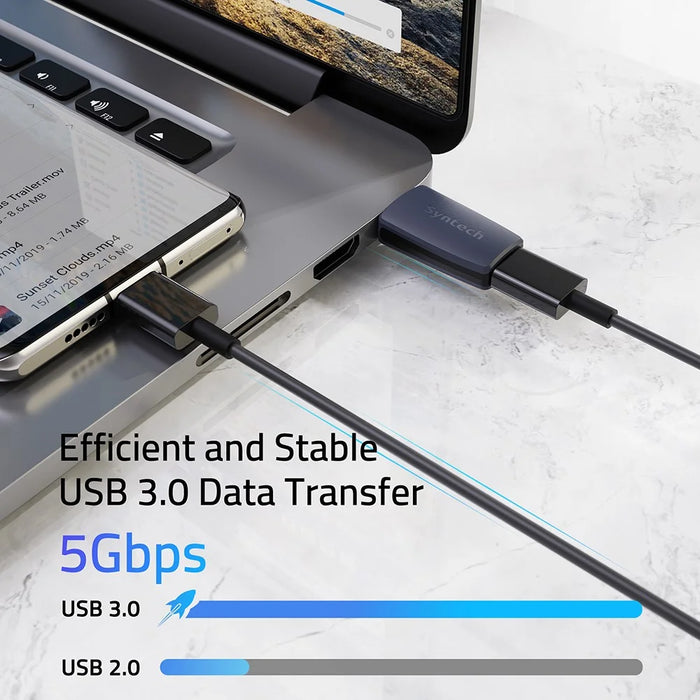 SYNTECH M1G-3 3Pcs USB C Female to USB 3.0 Male Converter 5Gbps Fast Data Transfer Adapter - 4