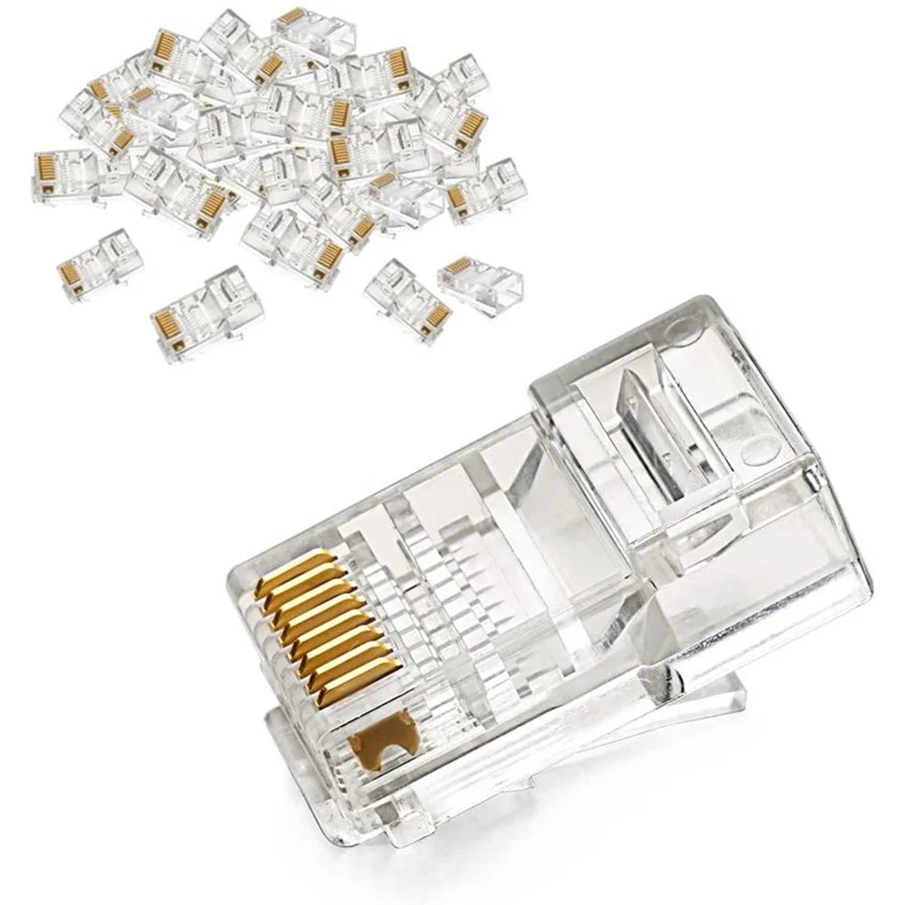 100Pcs UGREEN 60558 Cat6 RJ45 Connector Ethernet Cable Plugs 8P8C Crimp Modular UTP Network LAN Connectors - 1