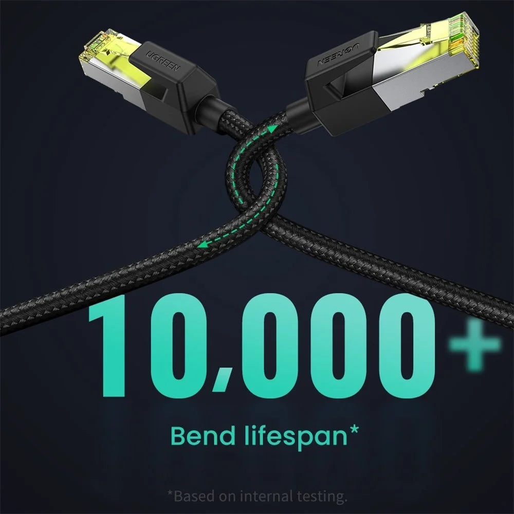 UGREEN 80421 Cat7 RJ45 Ethernet Cable 10Gbps High Speed Computer Router LAN Network Connection Cable - 1m - 4