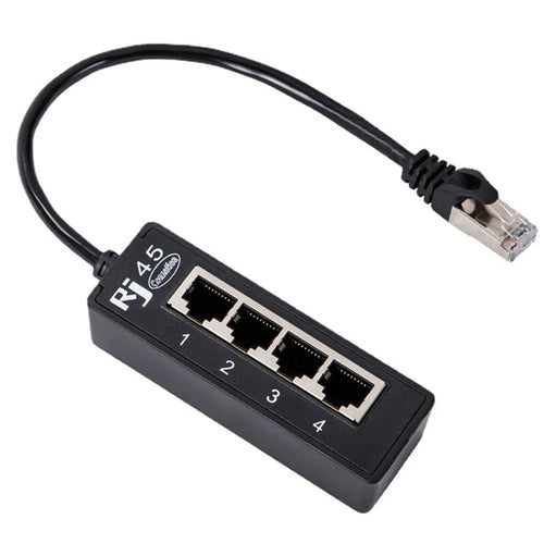 1 to 4 RJ45 Network Expansion Adapter LAN Ethernet Male to Female Networking Splitter - 1