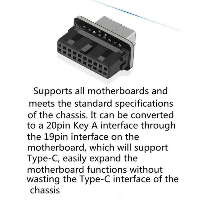 PH73S USB3.0 19P/20P to Type-E Vertical Motherboard Adapter Chassis Front Type-C Plug-in Port - 3