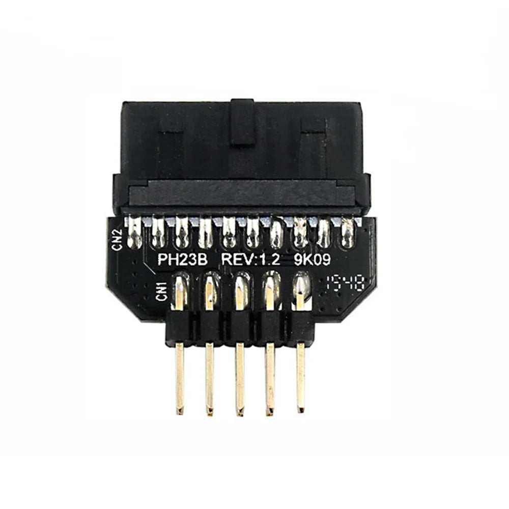 PH23B Motherboard USB2.0 9Pin Male to USB3.0 19Pin Female Front Panel Plug-in Connector Adapter Converter - 1