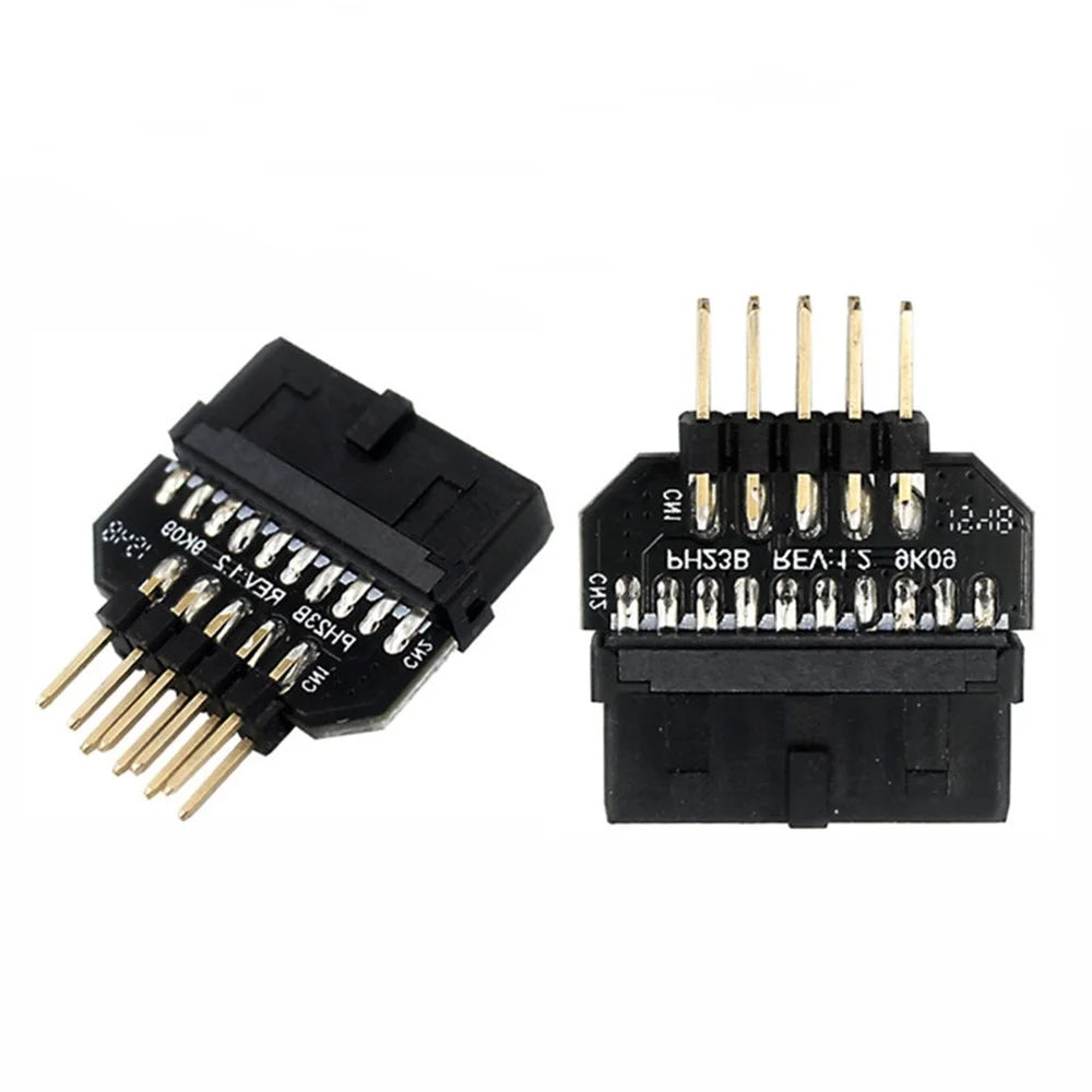 PH23B Motherboard USB2.0 9Pin Male to USB3.0 19Pin Female Front Panel Plug-in Connector Adapter Converter - 3