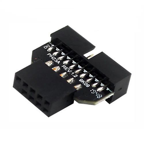 PH23A USB2.0 9Pin Female to USB3.0 19Pin Male Adapter Front Panel Plug-in Connector Converter for Computer Motherboard - 1