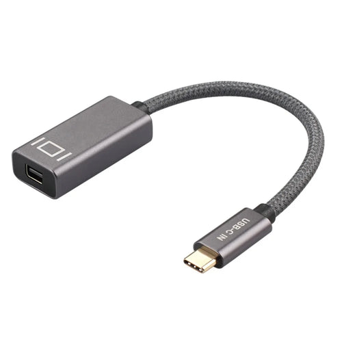 Braided USB C to Mini DisplayPort Adapter Cable 4K 60Hz USB-C Male to Mini DP Female Converter Data Transfer Cord - 1