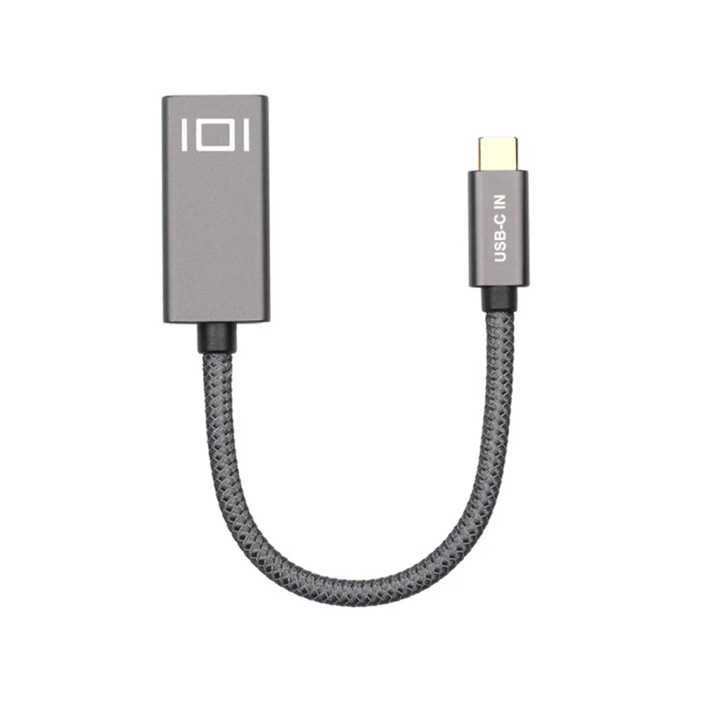 Braided USB C to Mini DisplayPort Adapter Cable 4K 60Hz USB-C Male to Mini DP Female Converter Data Transfer Cord - 3