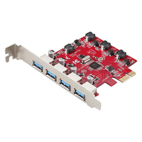 TXB006 PCI-E to 4 X USB 3.0 Adapter Card Desktop Computer Internal PCI Express Expansion Card - 1