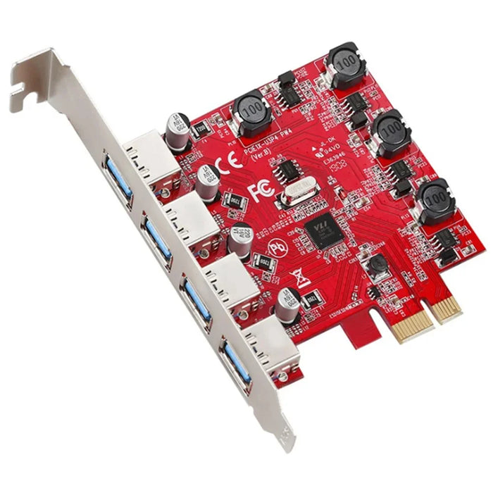 TXB006 PCI-E to 4 X USB 3.0 Adapter Card Desktop Computer Internal PCI Express Expansion Card - 5