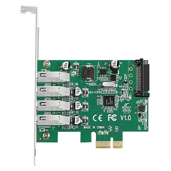 TXB003 4 USB3.0 Ports PCI-E Expansion Card NEC Chip Desktop Computer Adapter Card - 4