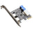 TXB012 Applicable Slot PCI-E to 2 X USB 3.0 Expansion Card 20-Pin Adapter Port for Computer Host - 1