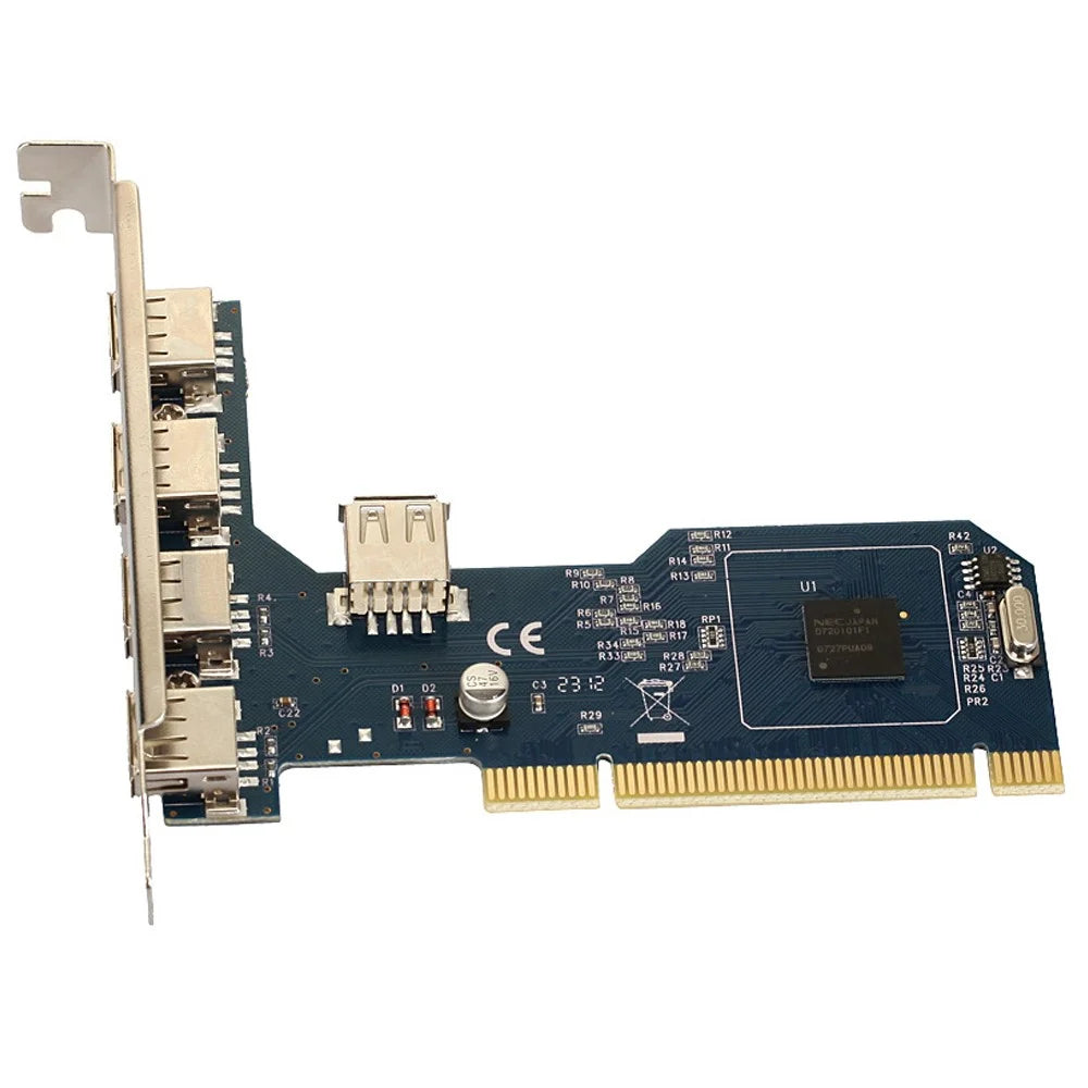 TXB045 NEC Chip PCI to 5 USB2.0 Adapter Card for Desktop PC TXIC USB2.0 Expansion Card - 3