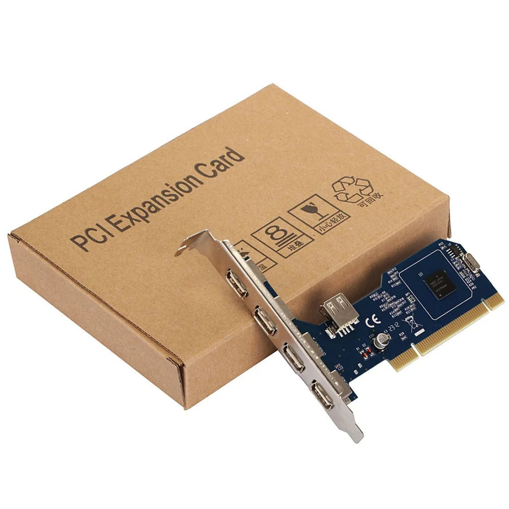 TXB045 NEC Chip PCI to 5 USB2.0 Adapter Card for Desktop PC TXIC USB2.0 Expansion Card - 5
