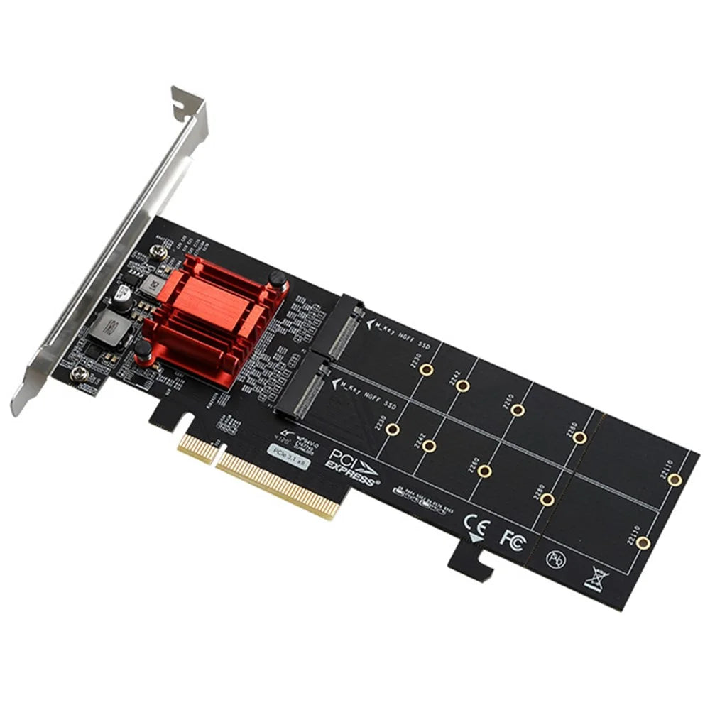 TXB122 ASM18 12 Adapter Heat Sink M.2 NVME SSD Expansion Card to PCI-E 3.0 X8 Adapter Card - 3