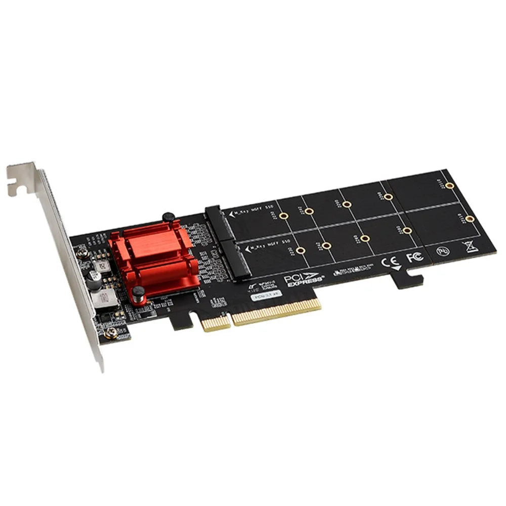TXB122 ASM18 12 Adapter Heat Sink M.2 NVME SSD Expansion Card to PCI-E 3.0 X8 Adapter Card - 4