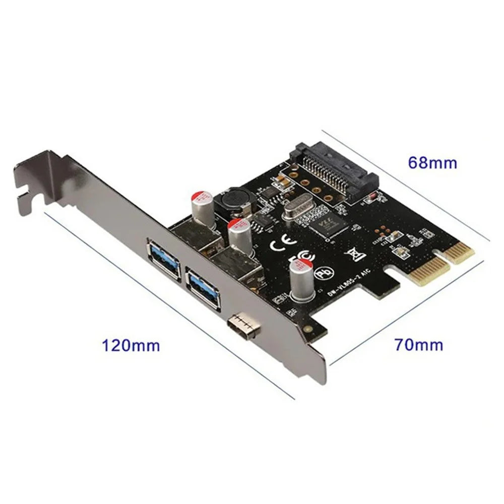 TXB055 USB3.1 Type-C + Dual USB3.0 Type-A PCI-E Expansion Card - 5