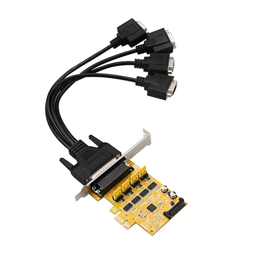 TXB182 RS232 Serial Port SATA Powered 9-Pin Adapter Card PCI-E Connection Cable - 1
