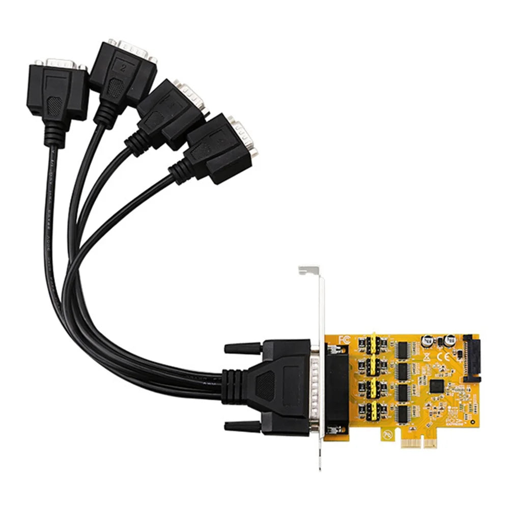 TXB182 RS232 Serial Port SATA Powered 9-Pin Adapter Card PCI-E Connection Cable - 4